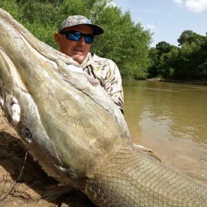 SHB. Incredible! Man caught giant creature on American river !